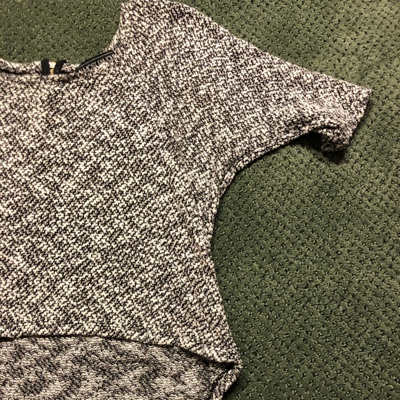 Heathered black and white sweater blouse - Picture 3 of 3